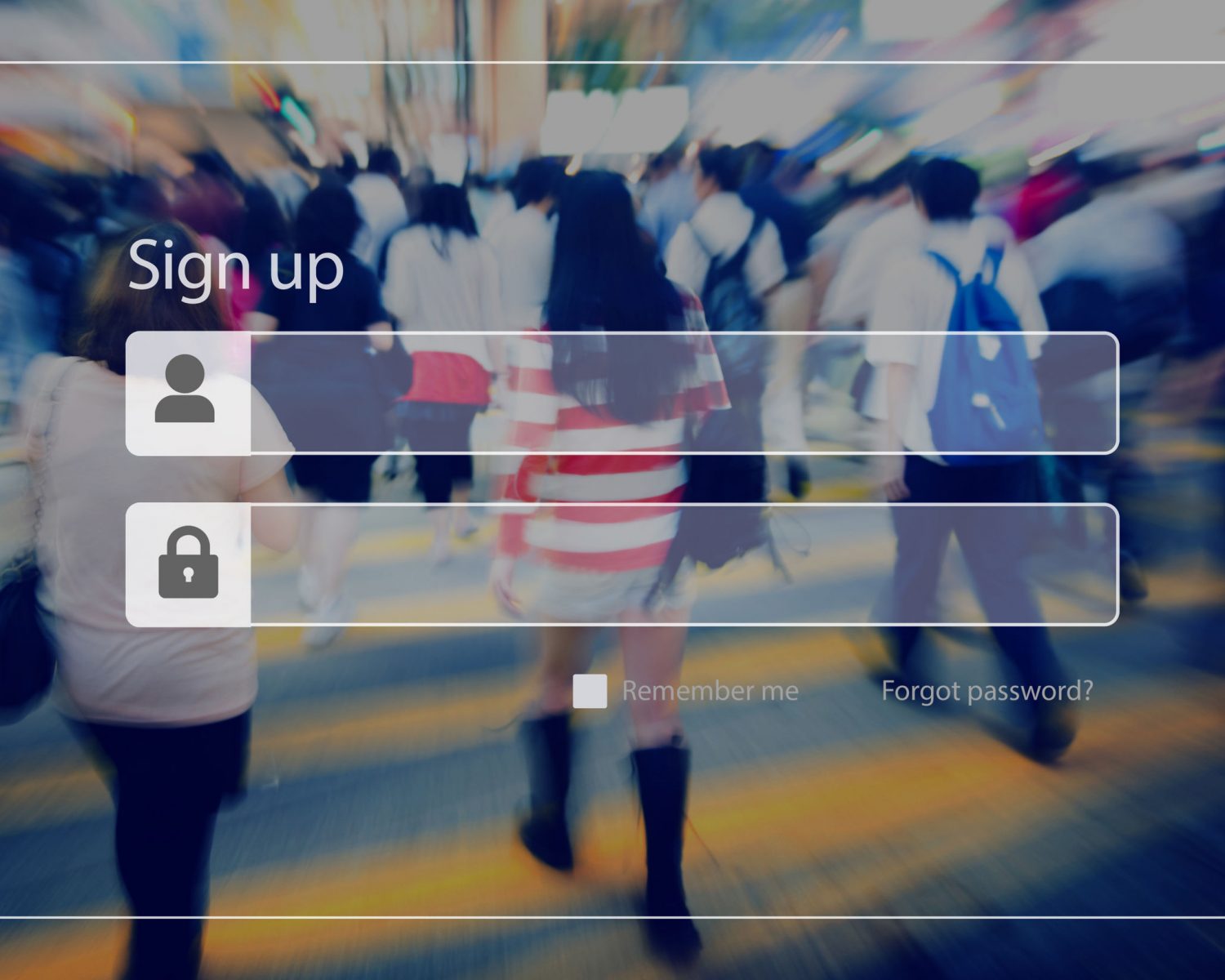 Sign Up Registration Password Privacy Security Concept