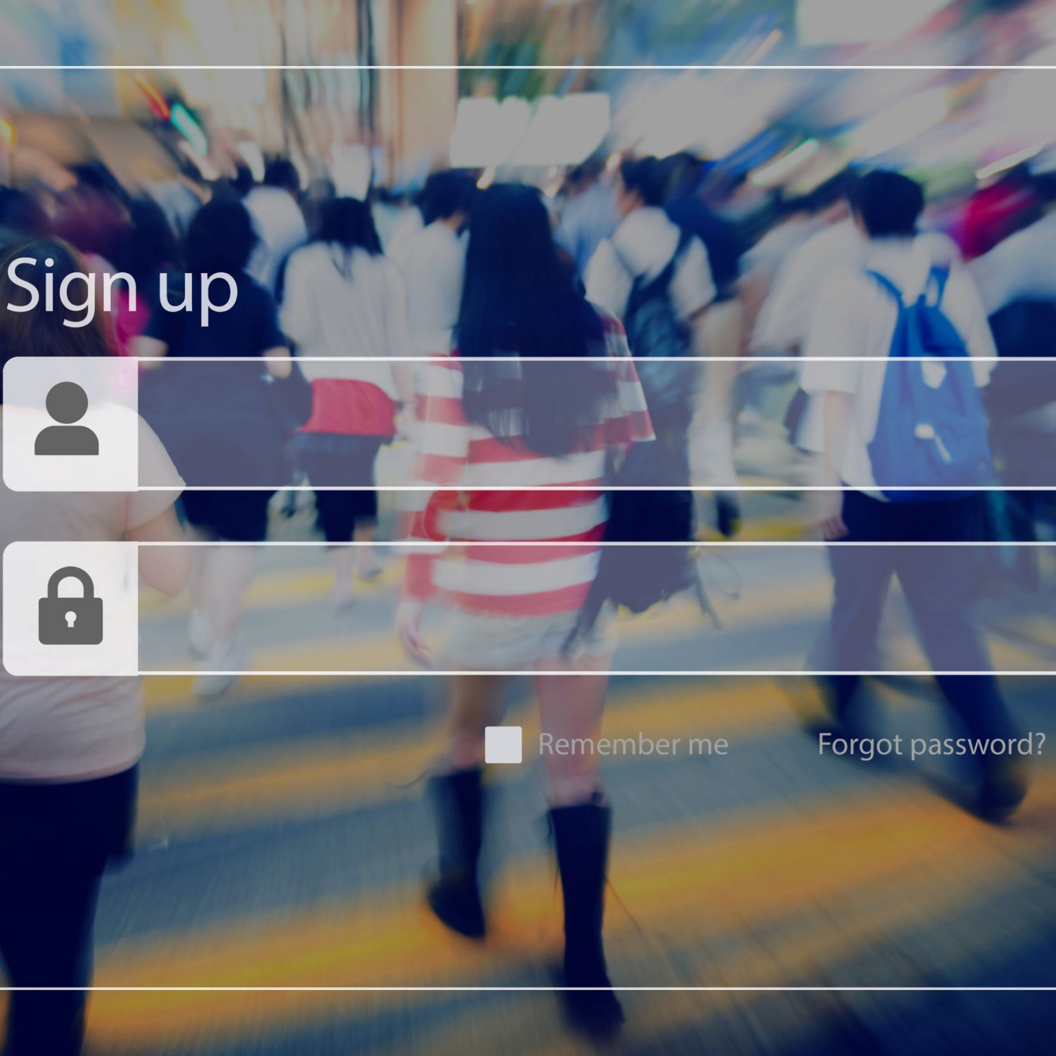Sign Up Registration Password Privacy Security Concept